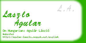 laszlo agular business card
